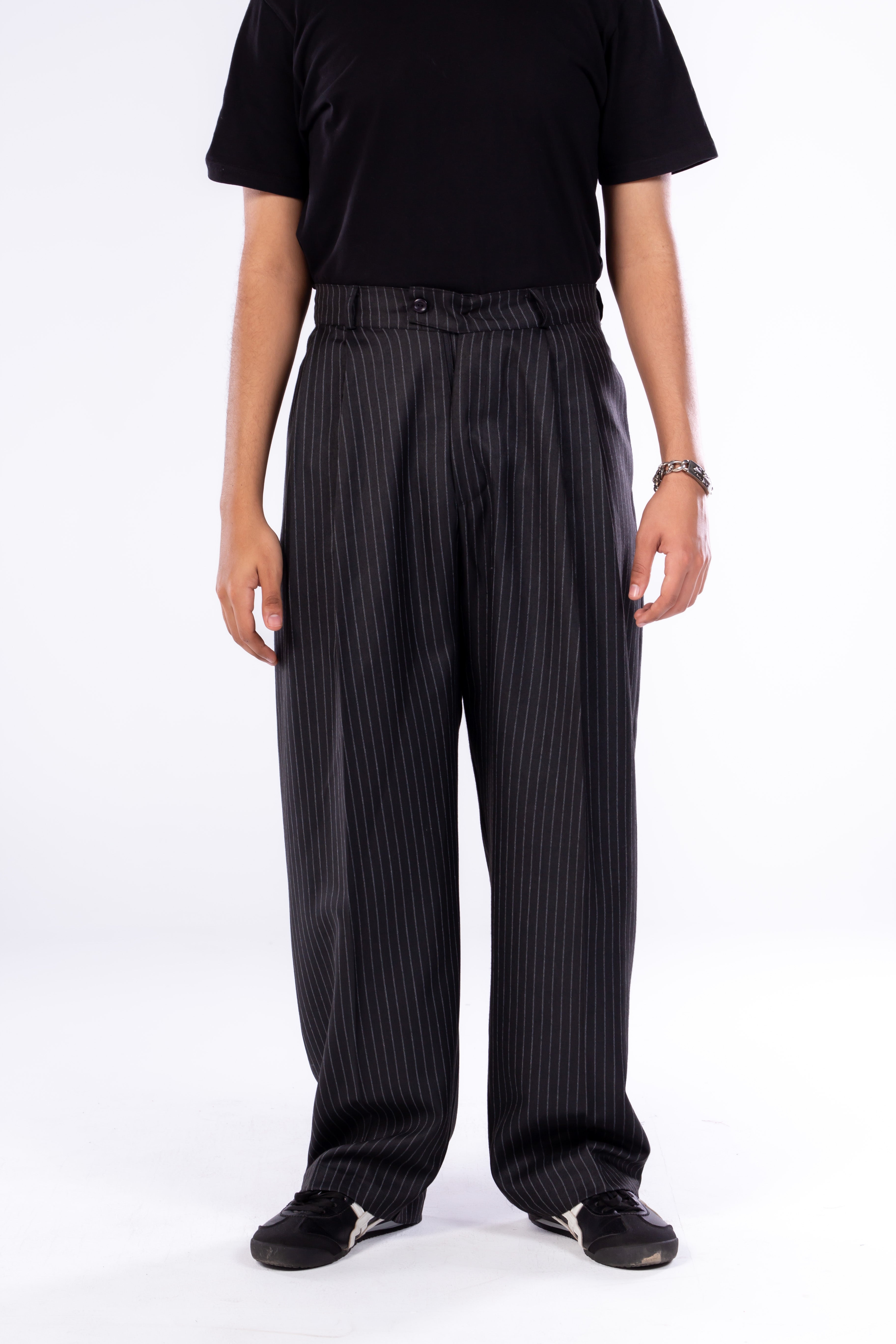 Relaxed Pinstripe Pants