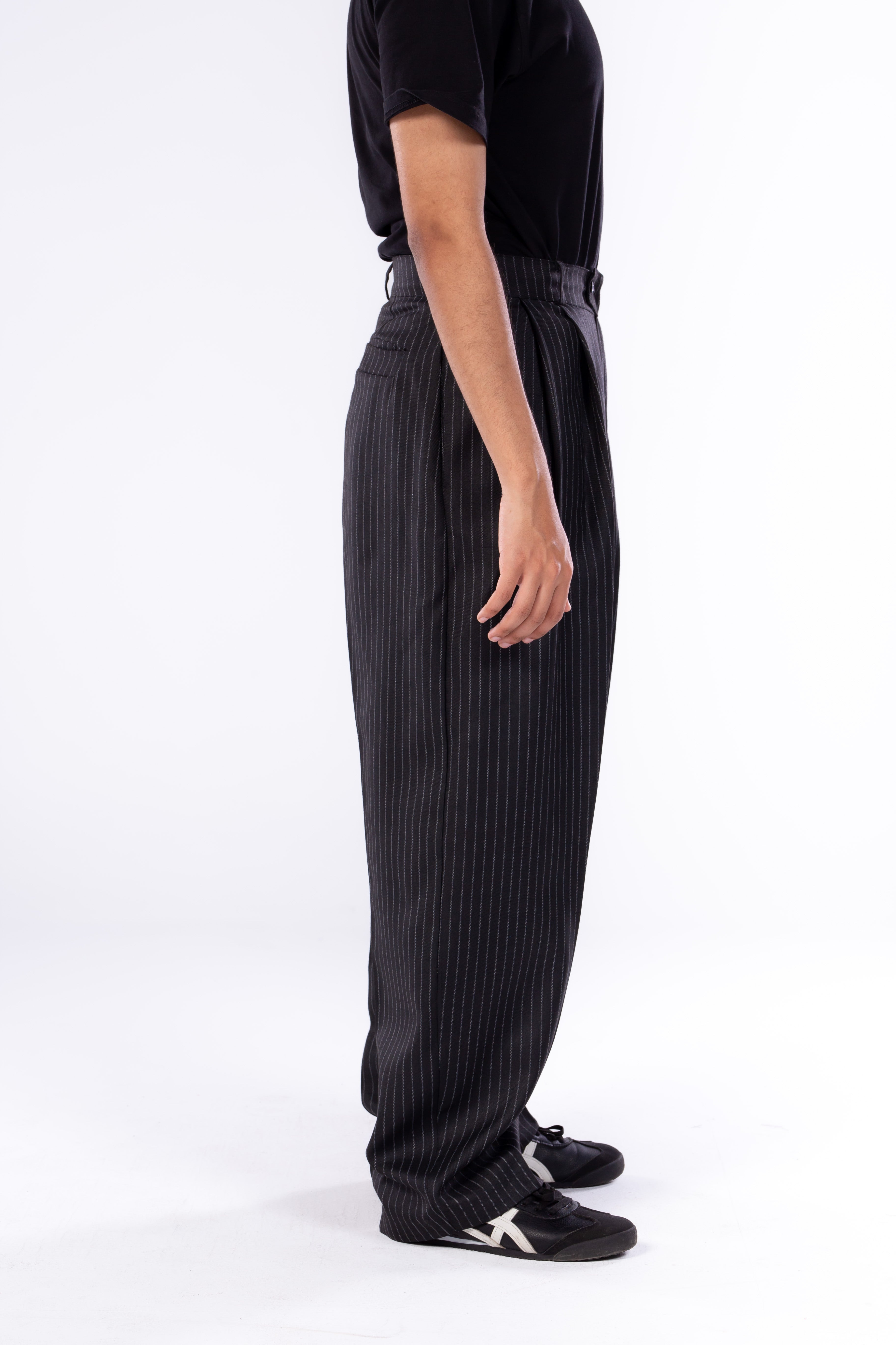 Relaxed Pinstripe Pants