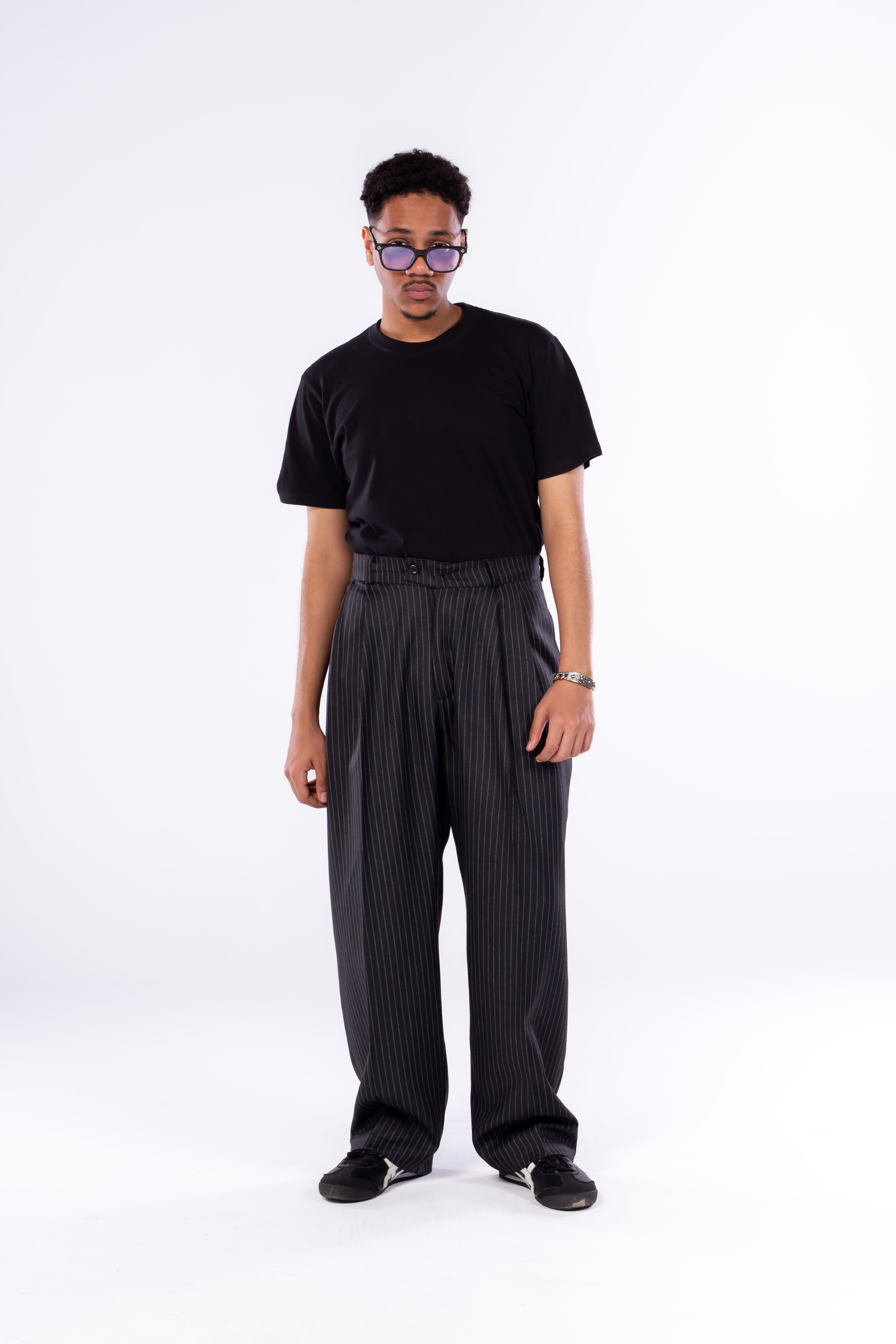 Relaxed Pinstripe Pants