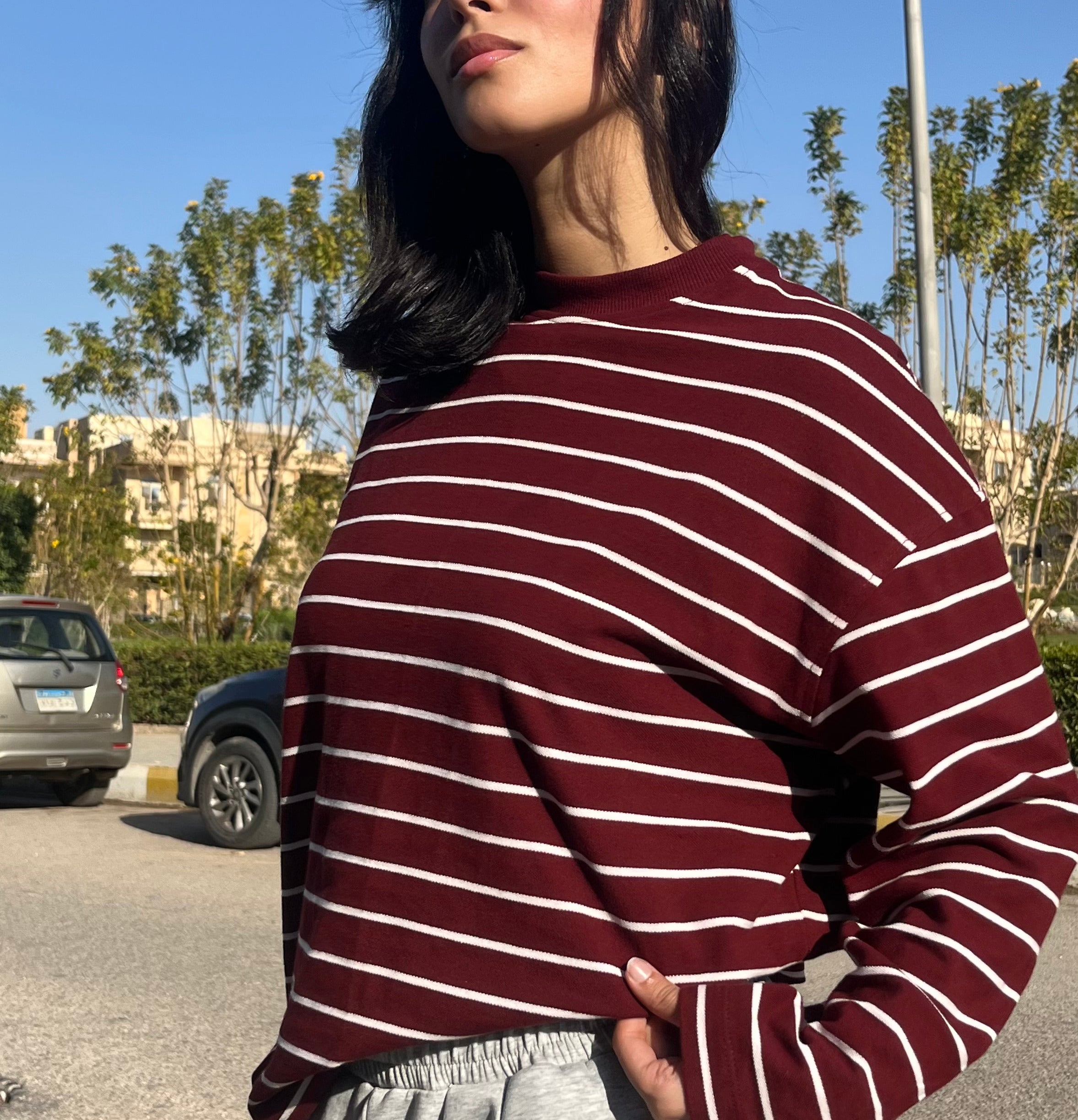 Essential Striped Long Sleeve T-Shirt – Relaxed Fit