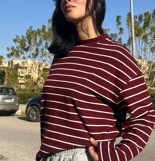 Essential Striped Long Sleeve T-Shirt – Relaxed Fit