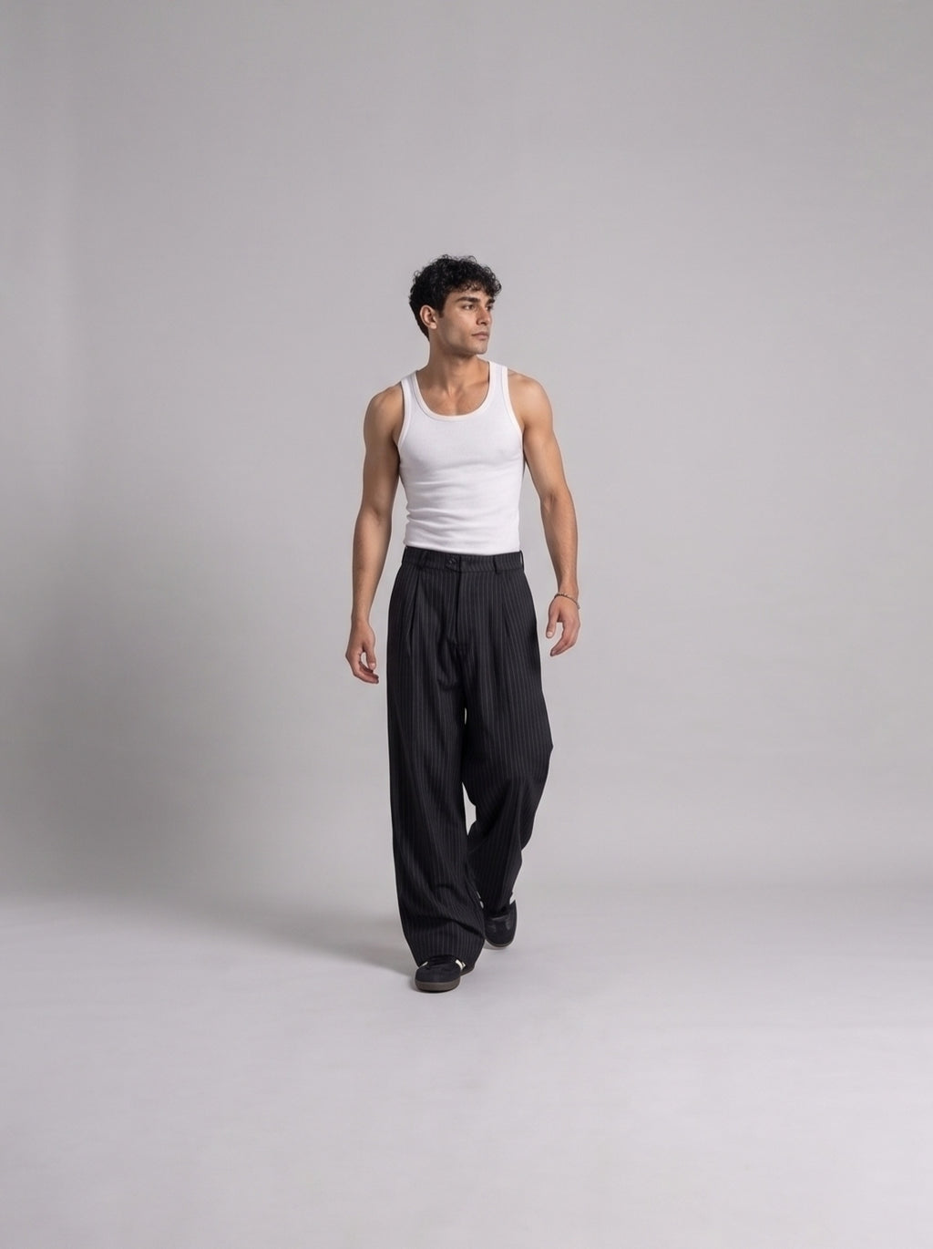 Relaxed Pinstripe Pants