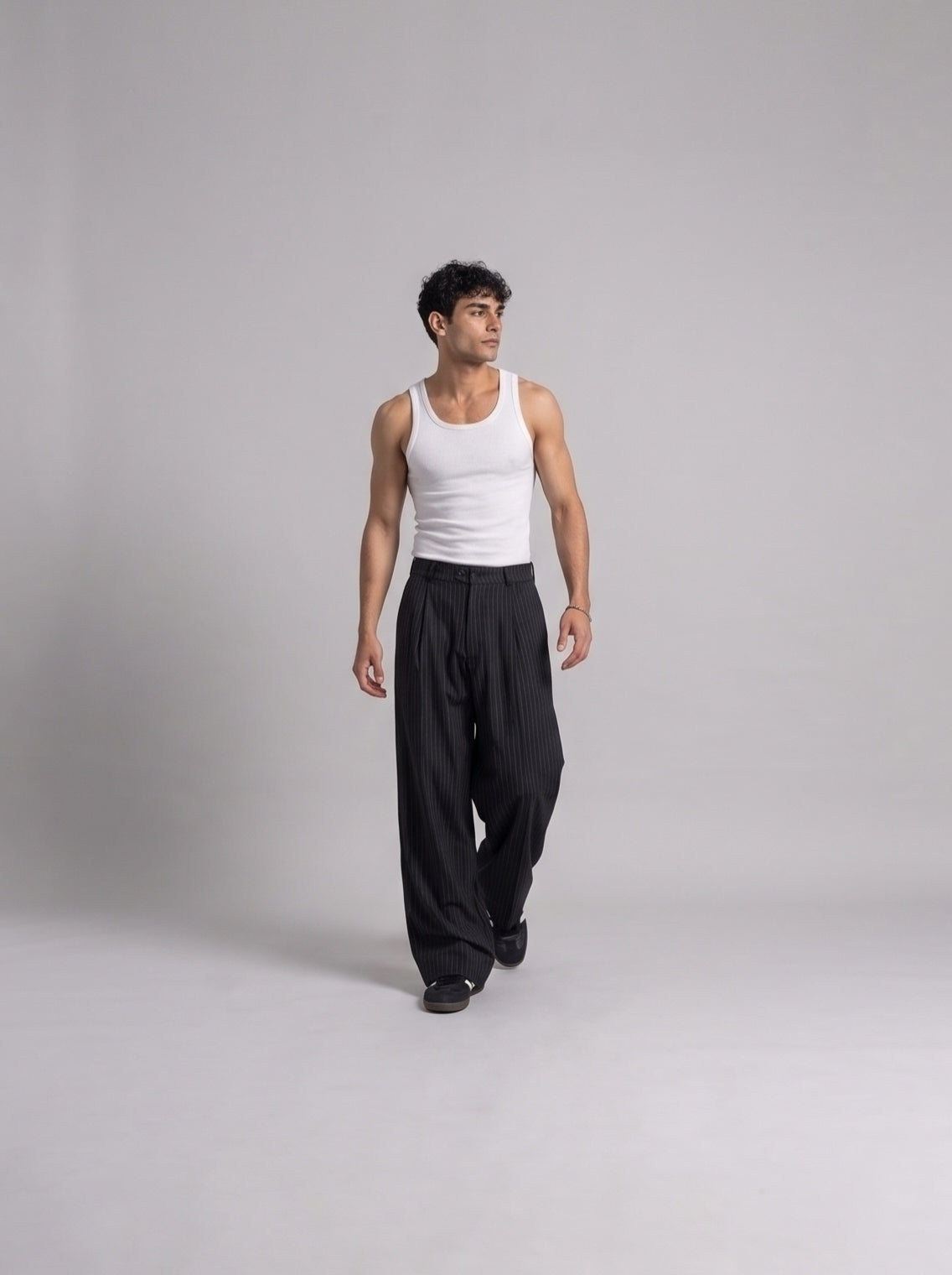 Relaxed Pinstripe Pants