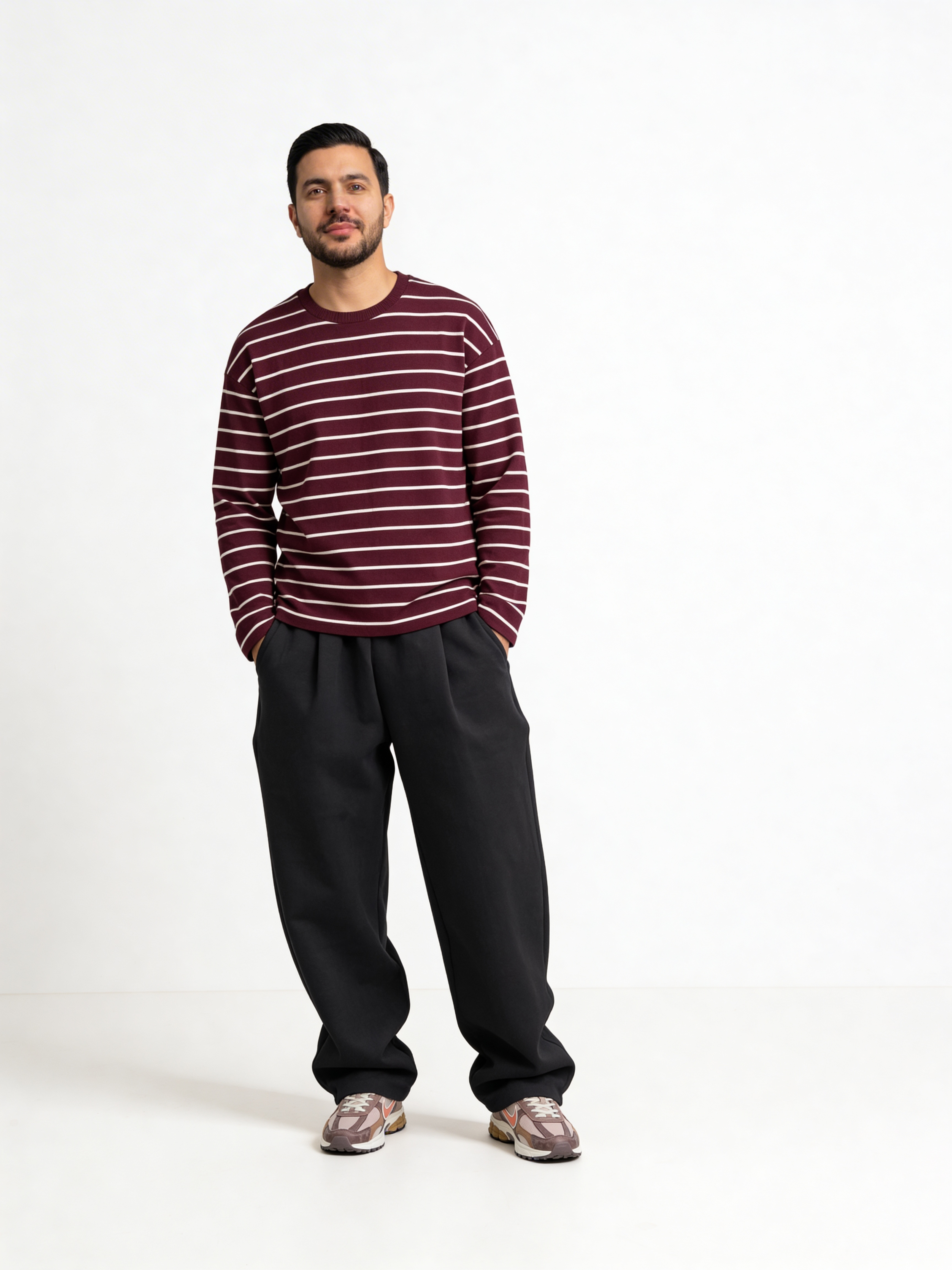 Essential Striped Long Sleeve T-Shirt – Relaxed Fit